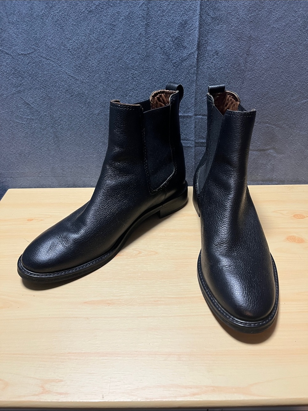 H&M Chelsea Black Ankle Boots Goth Punk Size 10 Women Pull On Classic Casual